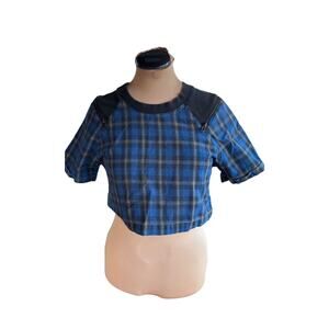 Plaid Crop Top Sz. S - Punk, Edgy, Grunge, Tartan, Clueless, 90s